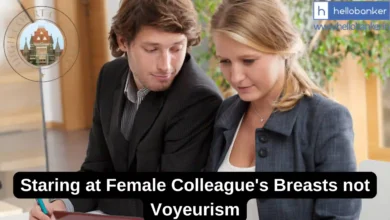 Staring at Female Colleague's Breasts not Voyeurism