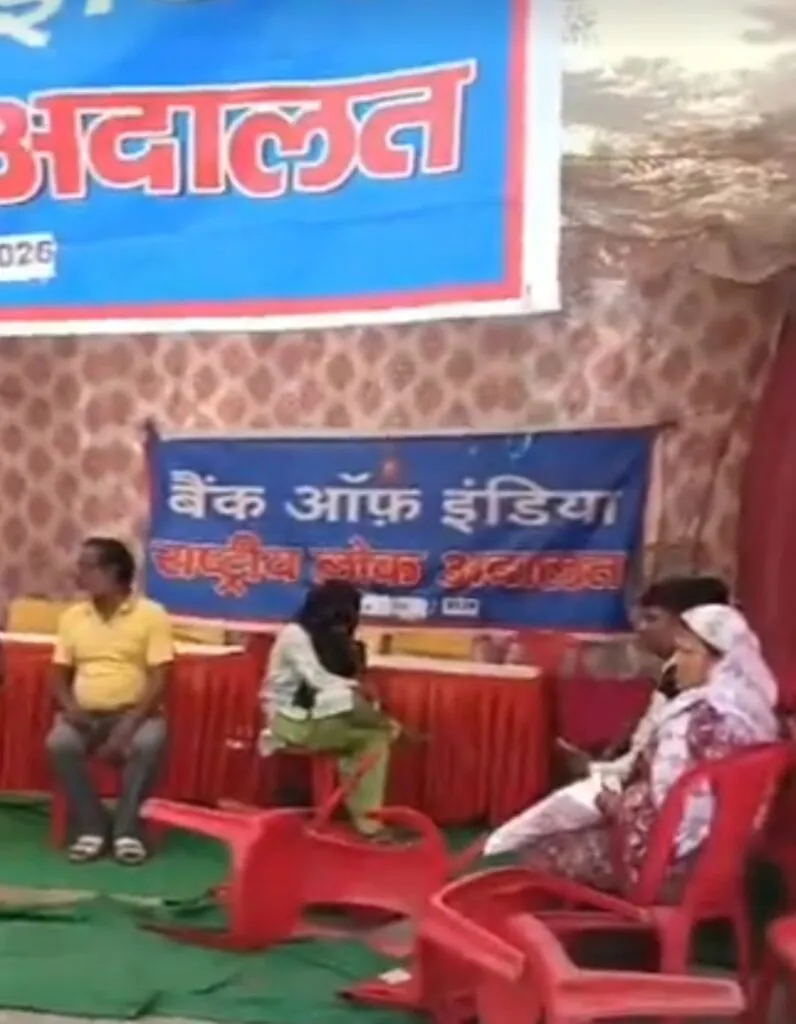 Bank of India Lok Adalat stall in Agra
