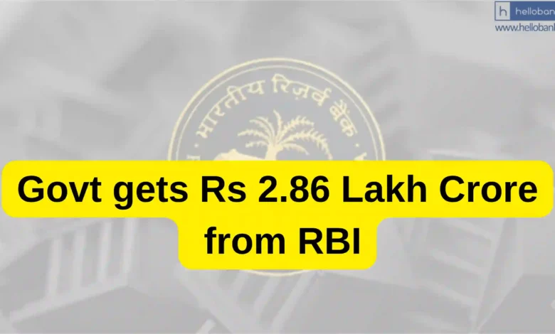 RBI Transfers Rs 2.86 Lakh Crore Surplus to Central Government for FY 2025-26