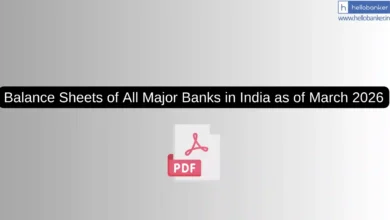 Balance Sheets of All Banks in India as of March 2026