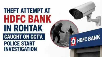 Theft Attempt at HDFC Bank in Rohtak Caught on CCTV, Police Start Investigation