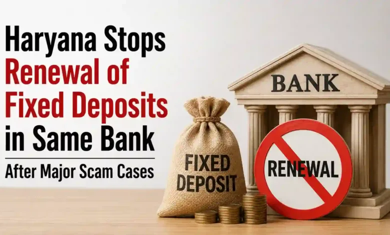 Haryana Stops Renewal of Fixed Deposits in Same Bank After Major Scam Cases