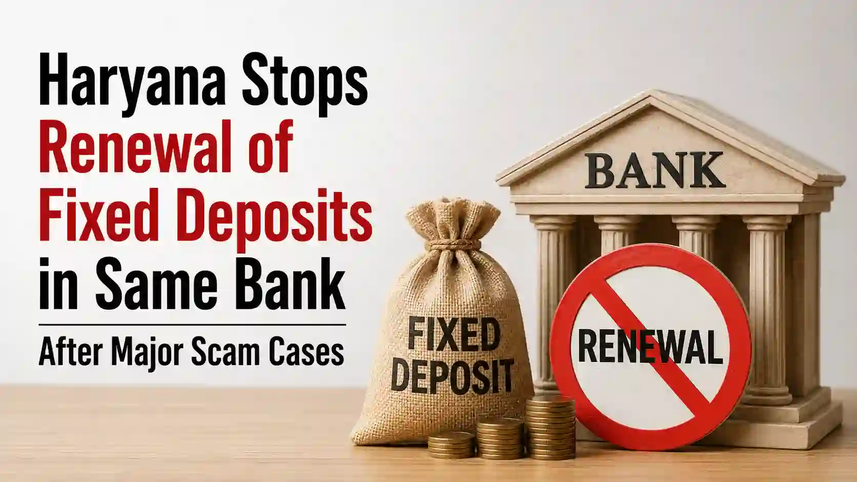 Haryana Stops Renewal of Fixed Deposits in Same Bank After Fraud in IDFC Bank