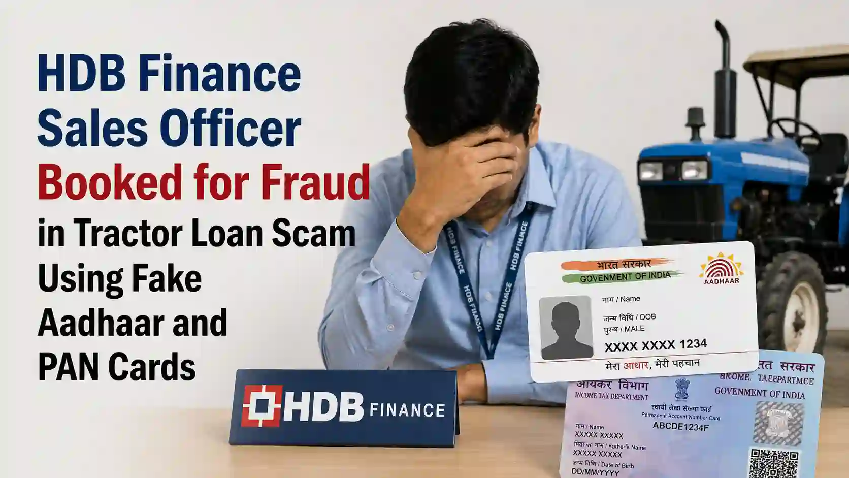 HDB Finance Sales Officer Booked for Fraud in Tractor Loan Scam in Mathura