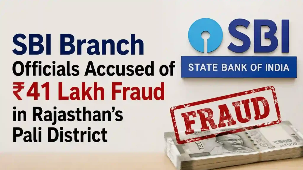 SBI Branch Officials Accused of ₹41 Lakh Fraud in Rajasthan’s Pali District