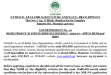 NABARD Specialist Recruitment 2026 Notification PDF Out