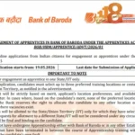 Bank of Baroda Apprentice Recruitment 2026 Notification PDF Out for 5000 Posts