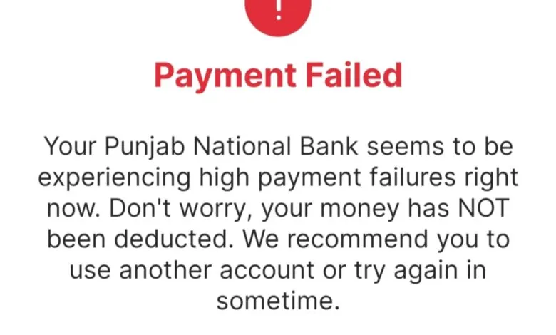 PNB UPI Service Down, Users report UPI Payments Failure