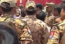 Police arrived at National Lok Adalat in Agra