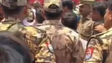 Police arrived at National Lok Adalat in Agra