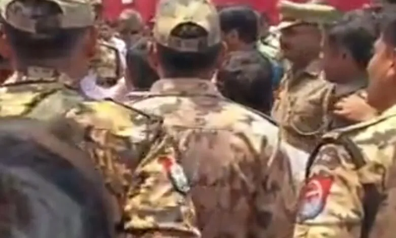 Police arrived at National Lok Adalat in Agra