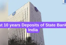 Last 10 years Deposits of State Bank of India