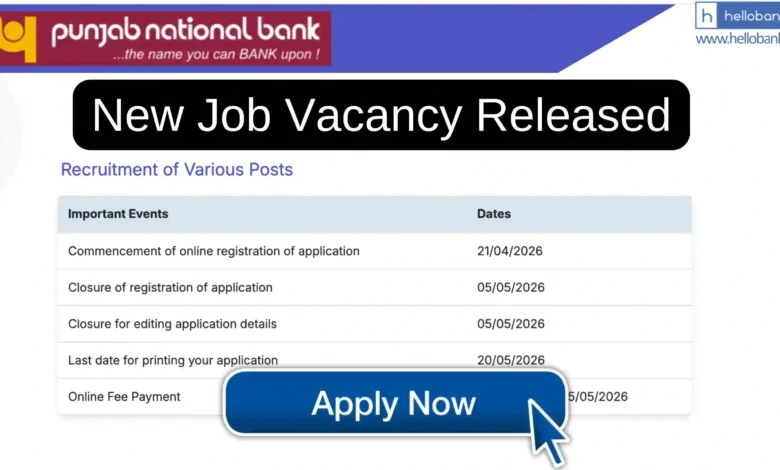 PNB invites applications for post of Engineers in Bank