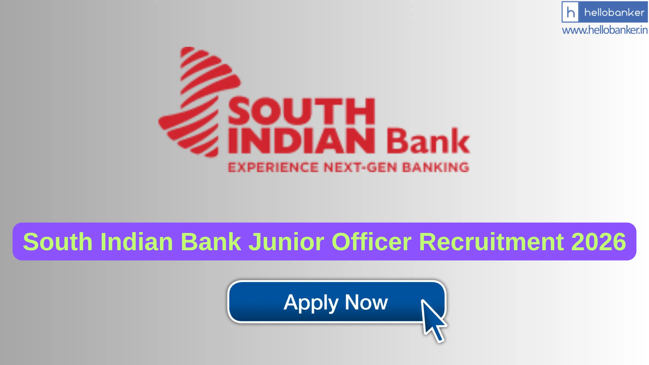 South Indian Bank Junior Officer Recruitment 2026 Notification PDF Out
