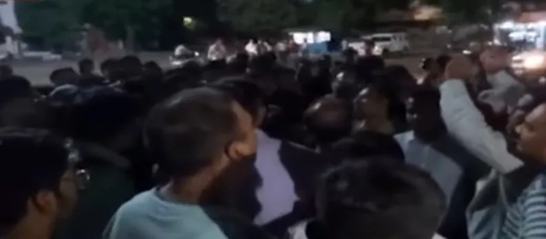 SBI employees gather demanding action against accused in Junagadh Gujarat