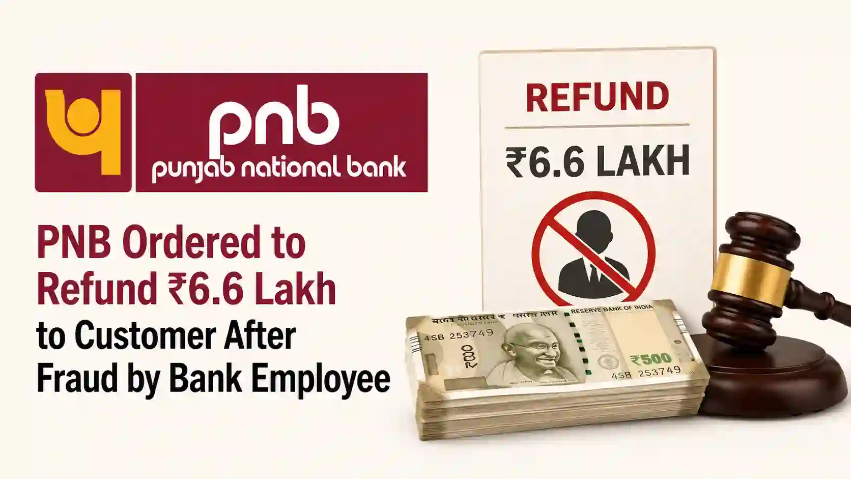 PNB Ordered to Refund Rs 6.6 Lakh to Customer After Fraud by Bank Employee