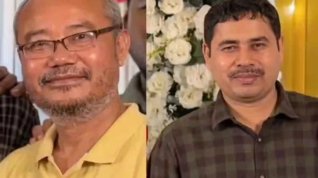 Hirakjyoti Mili, a cashier at SBI Dhemaji branch, and Ratul Konwar, an accountant at the same branch
