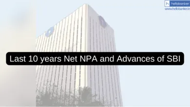 Last 10 years Net NPA and Advances of SBI