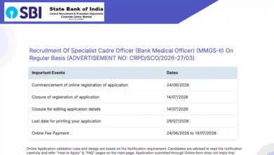 SBI Vacancy Out for Bank Medical Officer Post