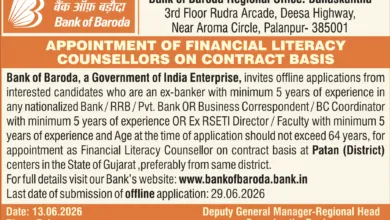 Bank of Baroda Vacancy released for FLC Counsellor