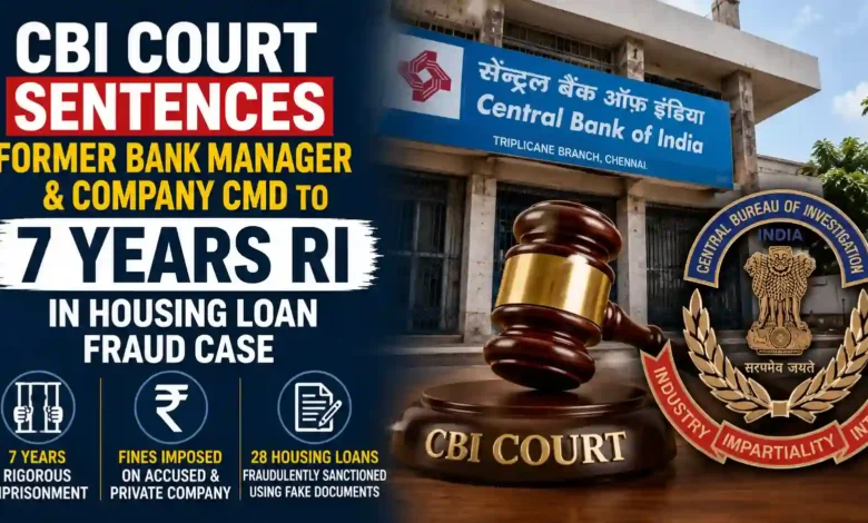 Central Bank of India Manager sentenced to 7 Years Jail in Housing Loan Fraud Case
