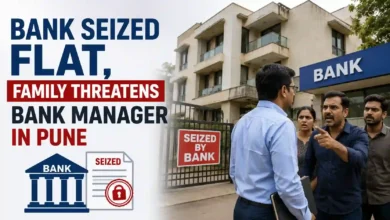 Bank seized Flat, Family threatens bank manager in Pune