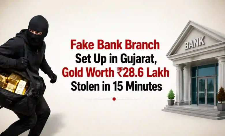 Fake Bank Branch Set Up in Gujarat, Gold Worth ₹28.6 Lakh Stolen in 15 Minutes