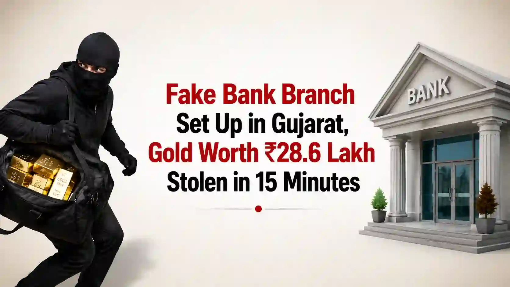 Fake Bank Branch Set Up in Gujarat, Gold Worth Rs 28.6 Lakh Stolen in 15 Minutes