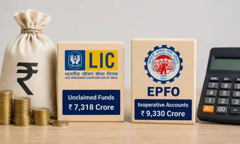 Government Reveals Rs 7,318 Crore in Unclaimed LIC Funds, EPFO Holds Rs 9,330 Crore in Inoperative Accounts