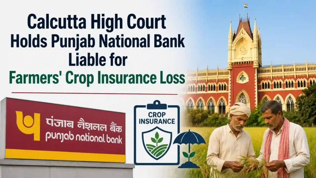 Calcutta High Court Holds Punjab National Bank Liable for Farmers' Crop Insurance Loss