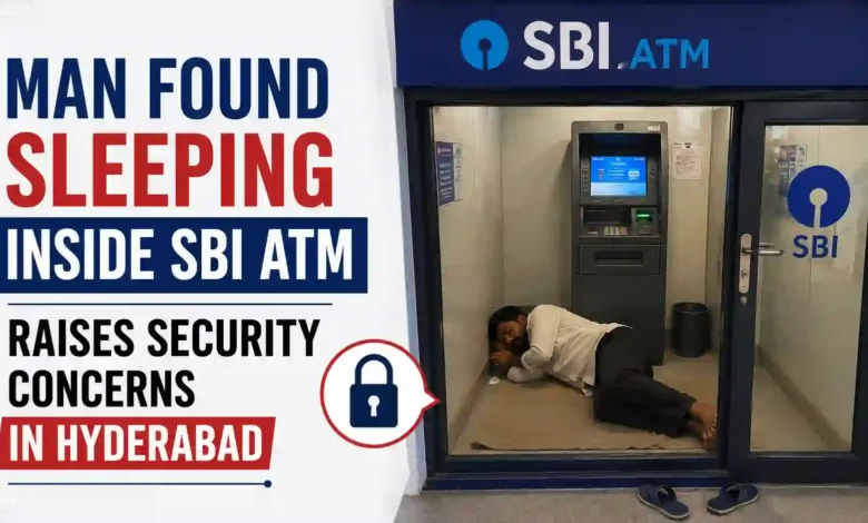 Man Found Sleeping Inside SBI ATM Raises Security Concerns in Hyderabad