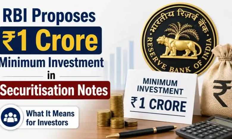 RBI Proposes ₹1 Crore Minimum Investment in Securitisation Notes: What It Means for Investors