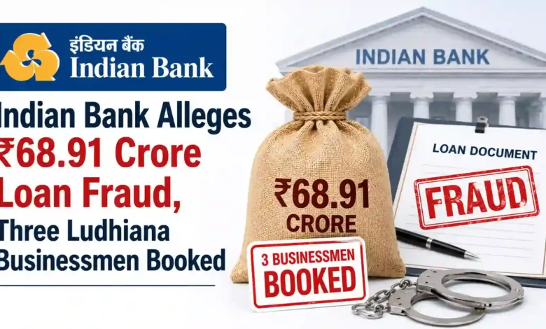 Indian Bank Alleges ₹68.91 Crore Loan Fraud, Three Ludhiana Businessmen Booked