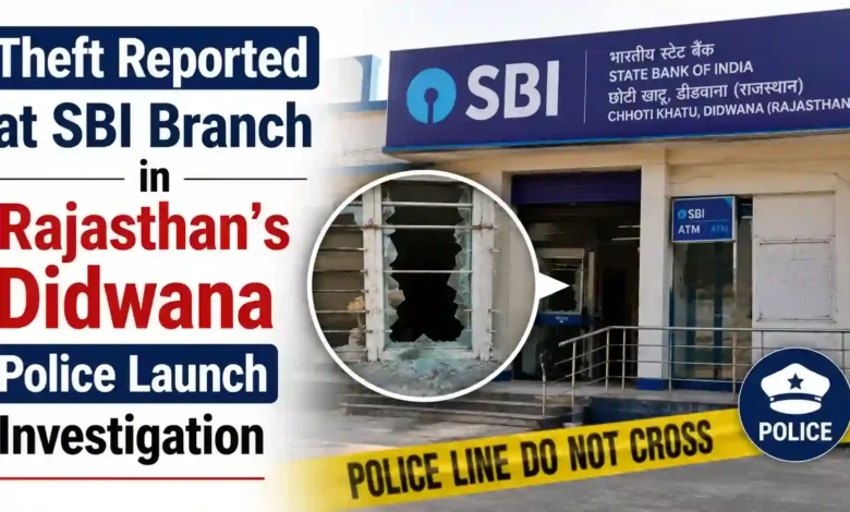 Theft Reported at SBI Branch in Rajasthan's Didwana, Police Launch Investigation