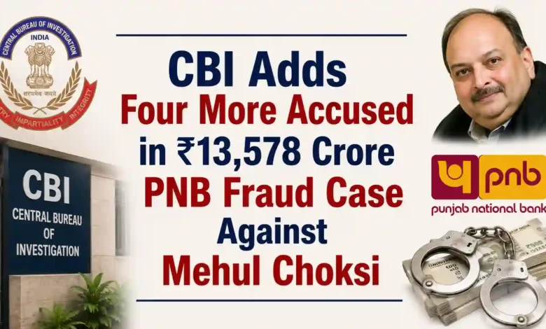 CBI Adds Four More Accused in ₹13,578 Crore PNB Fraud Case Against Mehul Choksi