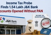 Income Tax Probe Finds 1.54 Lakh J&K Bank Accounts Opened Without PAN