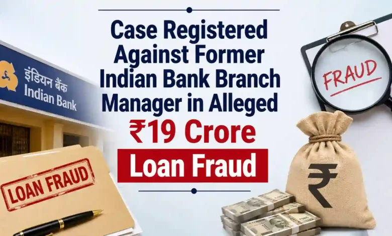 Case Registered Against Former Indian Bank Branch Manager in Alleged ₹19 Crore Loan Fraud