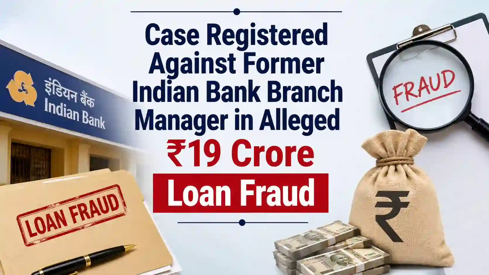 Case Registered Against Former Indian Bank Branch Manager in Alleged Rs 19 Crore Loan Fraud