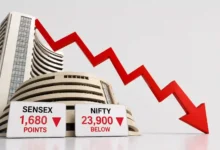Sensex Crashes 1,680 Points, Nifty Falls Below 23,900 as Stock Market Extends Losses