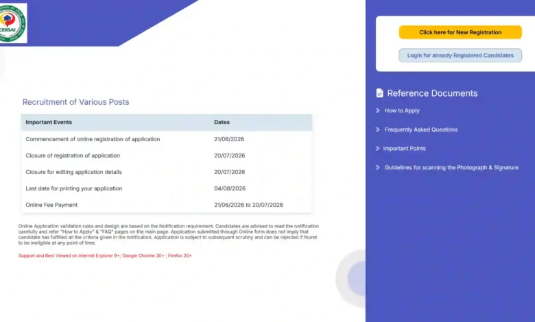 CERSAI Recruitment 2026 Notification PDF Out for Chief Manager, AGM & Other Posts