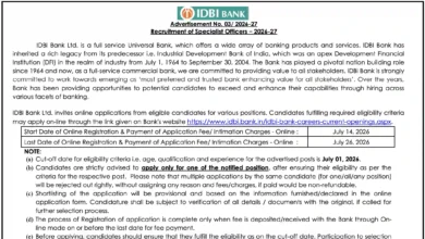 IDBI Bank SO Recruitment 2026 Notification Out for 31 Vacancies