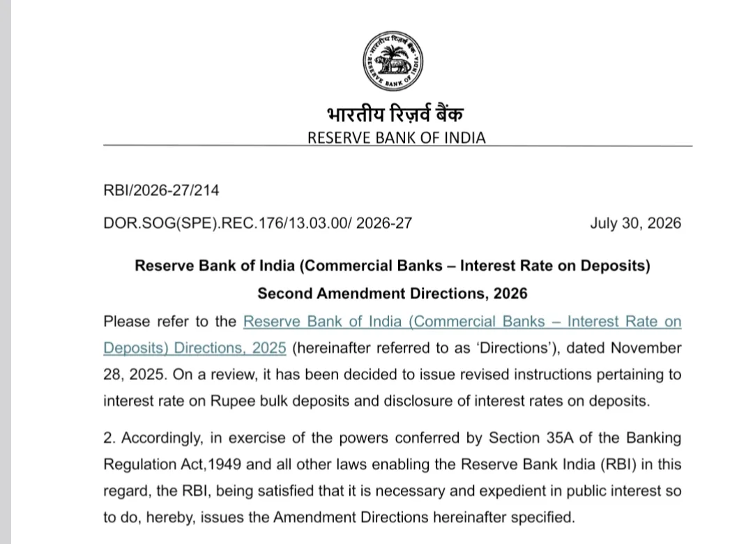 Banks to update FD Interest Rates on Websites, Read new RBI Rules