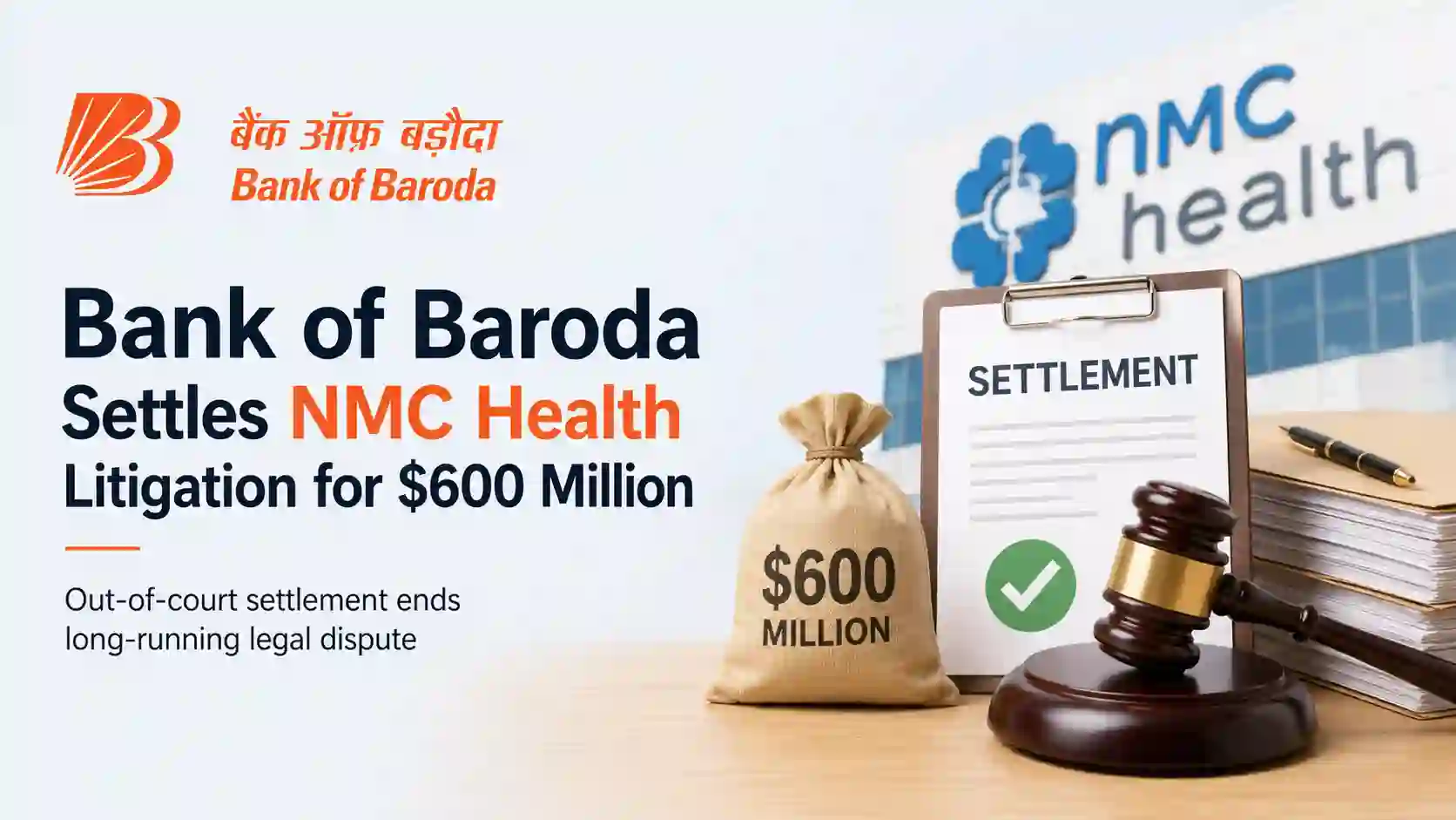 What is Bank of Baroda and NMC Health Litigation? Why Bank of Baroda settled this case for $600 Million?