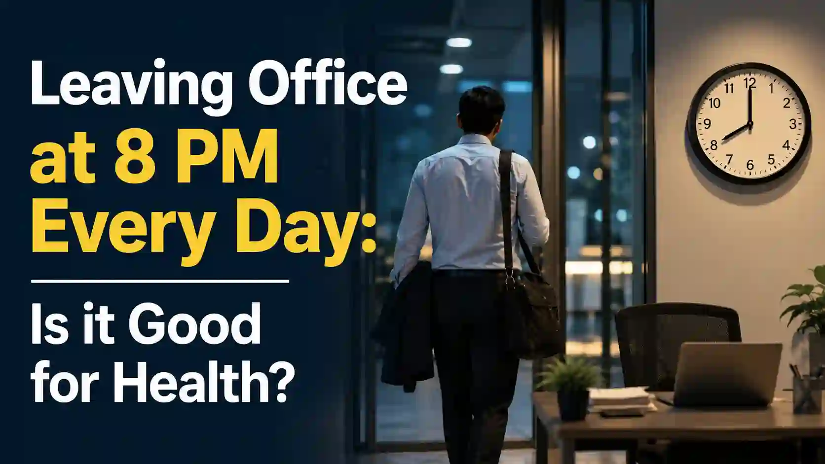 Leaving Office at 8 PM Every Day: Is it Good for Health?
