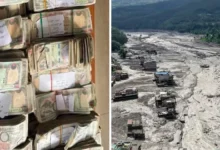 People loot money from Bank locker swept away in Nepal Floods