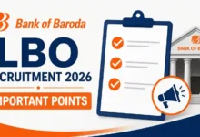 Bank of Baroda LBO Recruitment 2026 Important Points