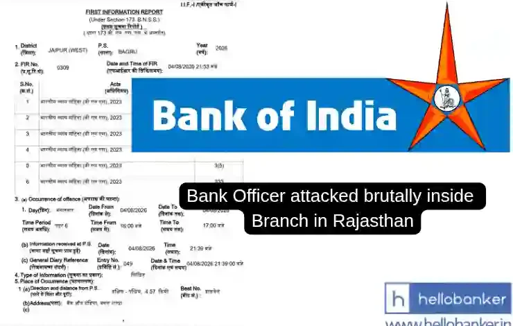 Bank of India Officer brutally assaulted inside branch in Rajasthan