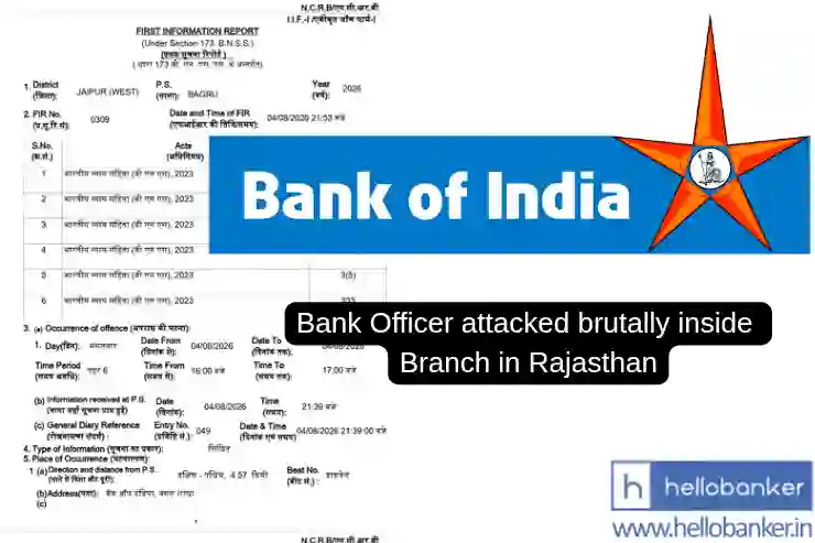 Bank of India Officer brutally assaulted inside branch in Rajasthan