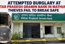 Attempted Burglary at Uttar Pradesh Gramin Bank in Mathura, Thieves Fail to Break Safe