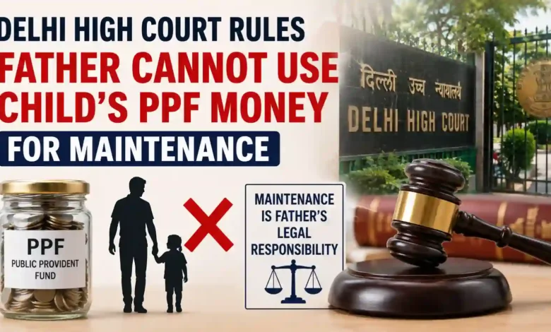 Delhi High Court Rules Father Cannot Use Child’s PPF Money for Maintenance
